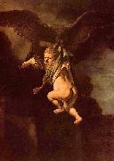 Rembrandt Peale Ganymed in den Fangen des Adlers oil painting on canvas
